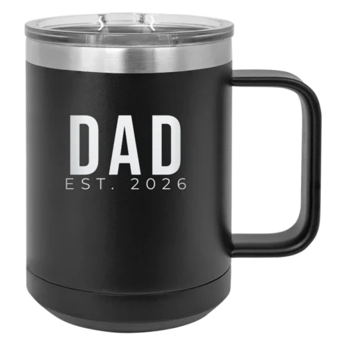 Personalized 15 oz coffee mug, laser engraved